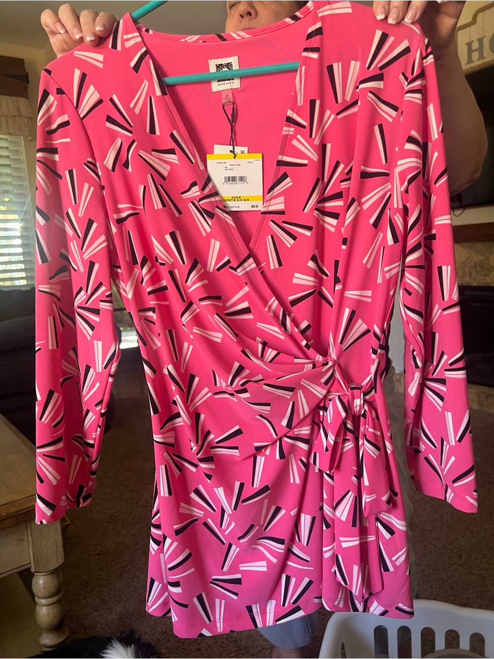 Anne Klein 3/4 sleeve top M